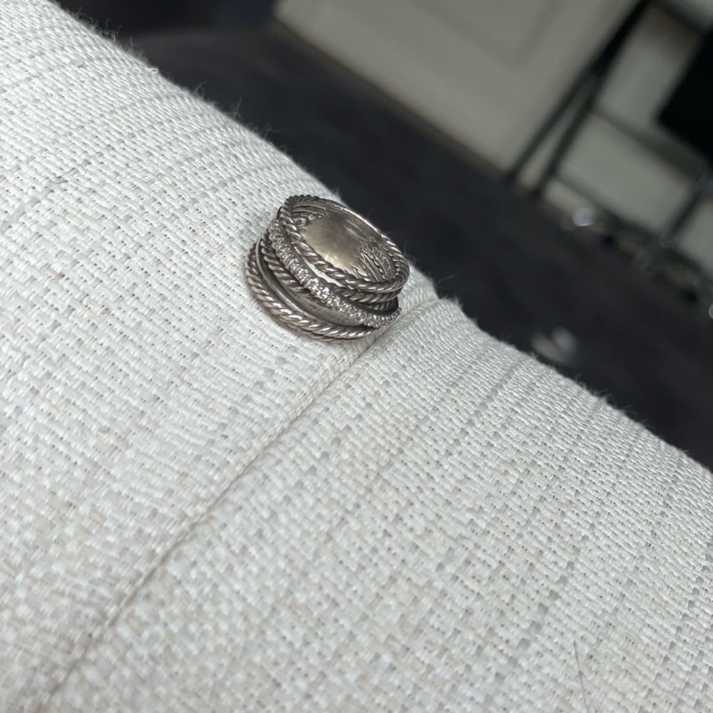 David Yurman authentic ring diamond crossover collection